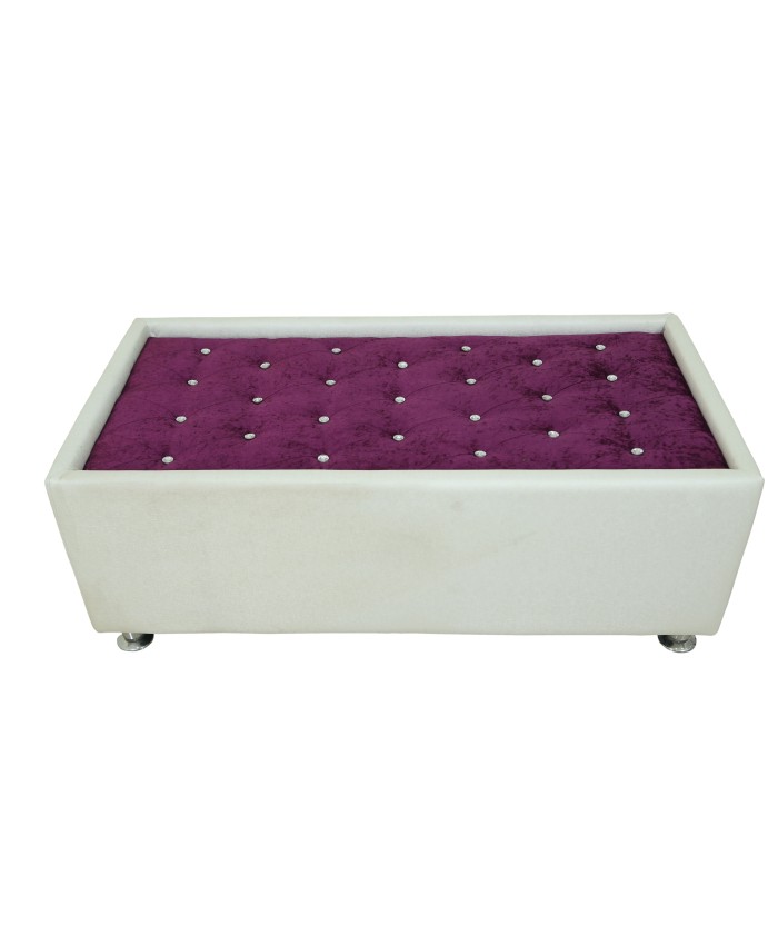Purple And White Colour Centre Table Cum Coffee Table